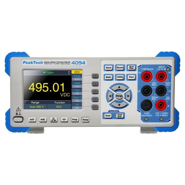 PEAKTECH Benchtop multimeter; LCD TFT 4&quot