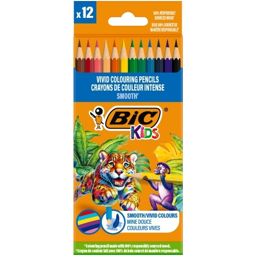 BIC Colored pencils Kids Smooth 12