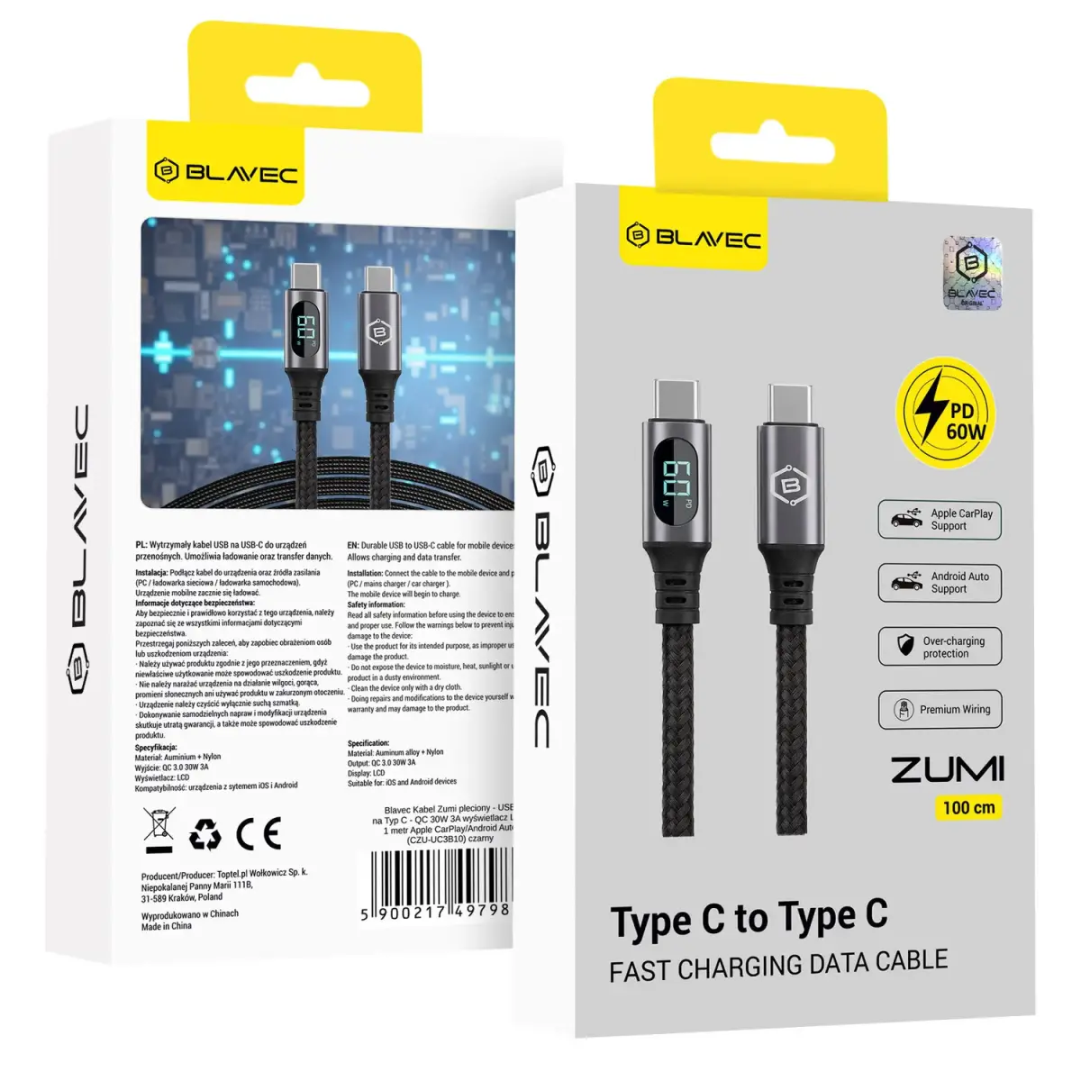 Blavec Cable Zumi braided - Type