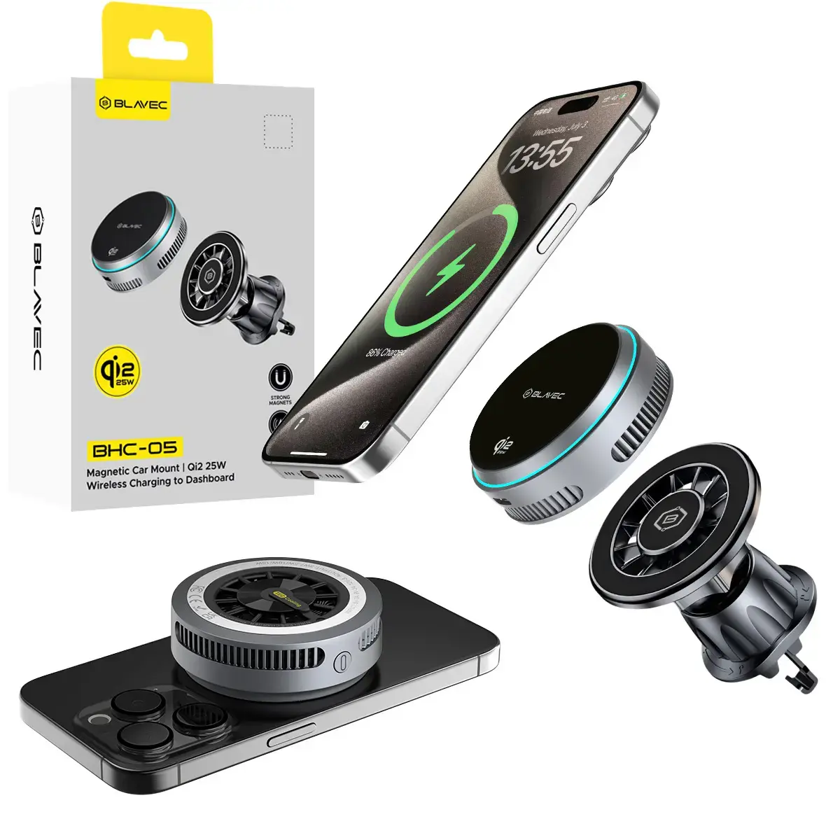 Blavec Car holder BHC-05 Qi2.2