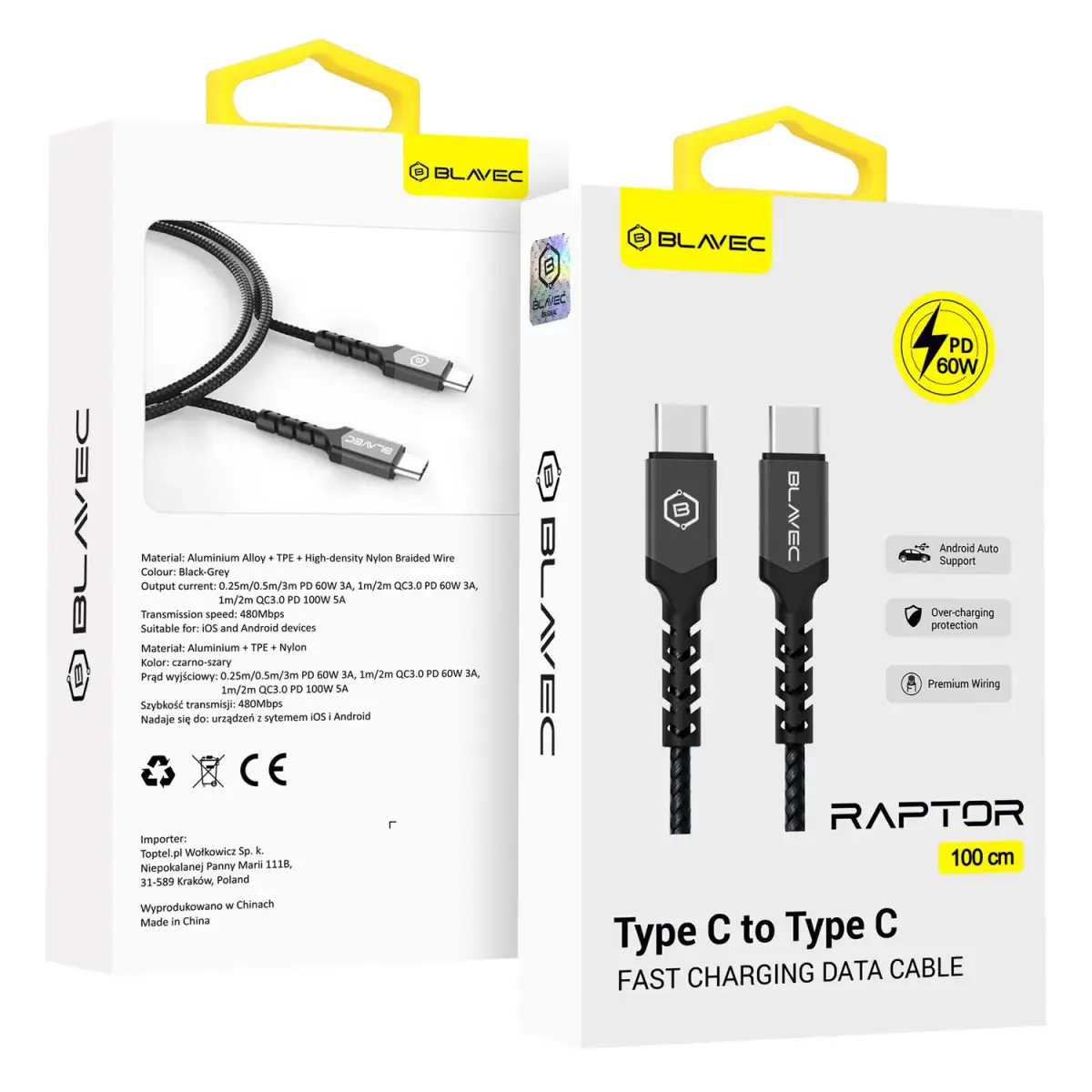 OEM Blavec Raptor CRA-CC3BG10 datu pārraides