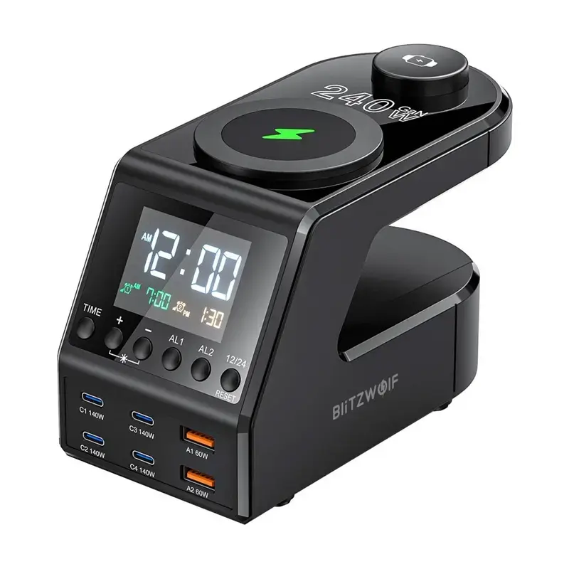Blitzwolf BW-FW10 alarm clock with charger
