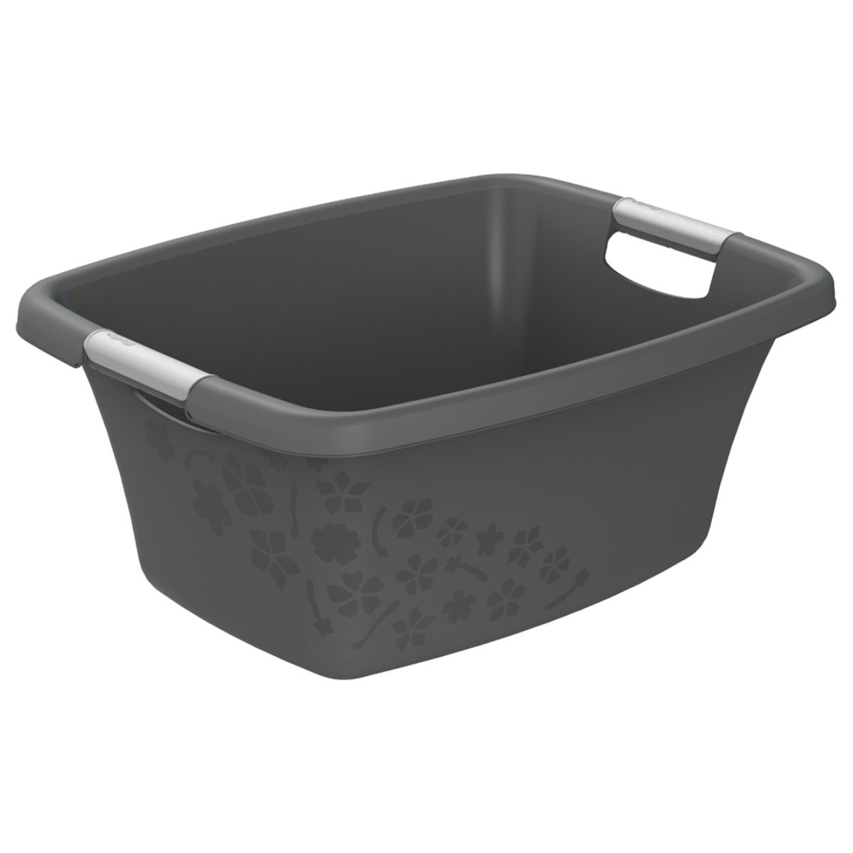 Rotho Bļoda 25L kvadrāta Flowers, pelēka