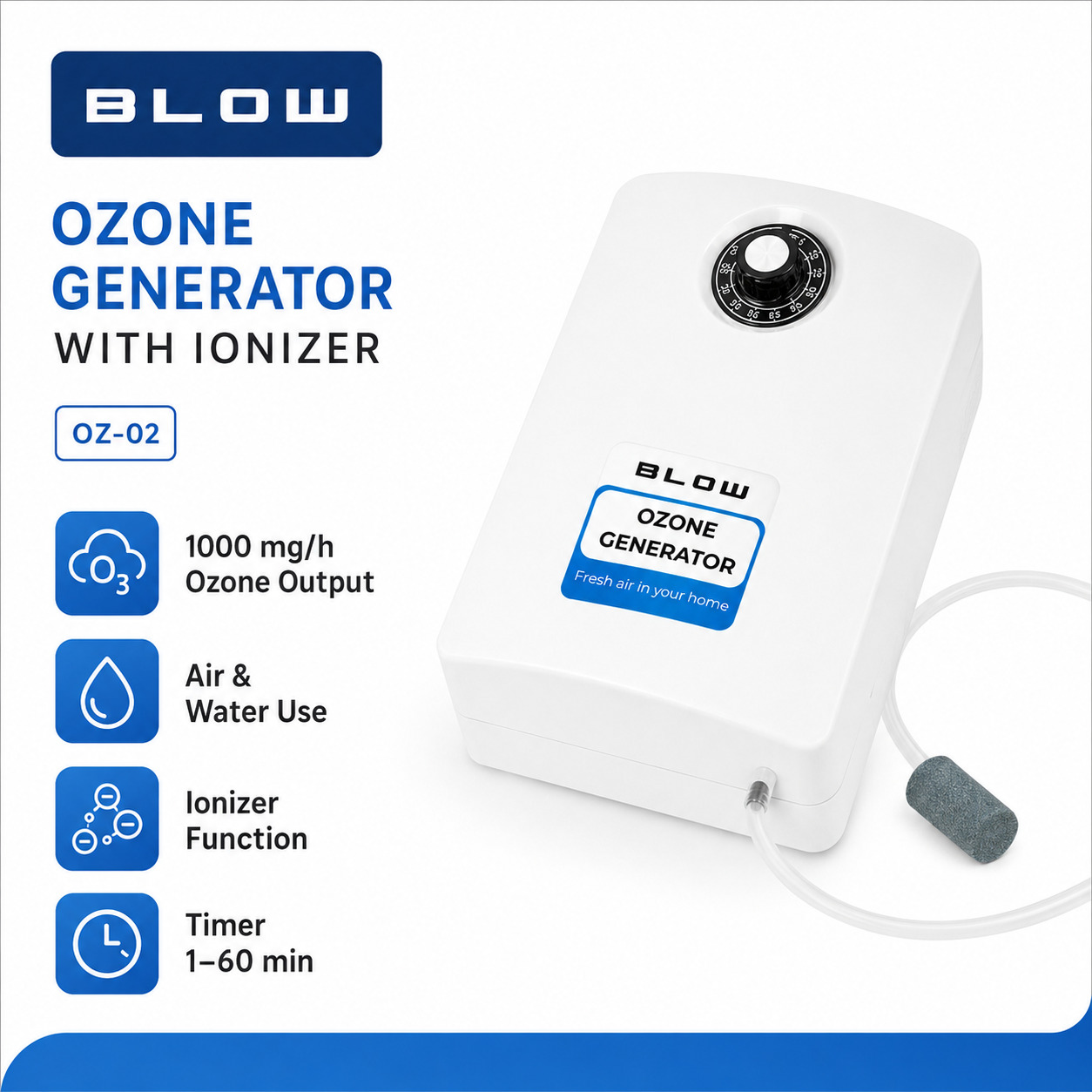 BLOW OZ-02 ozonators gaisam un ūdenim