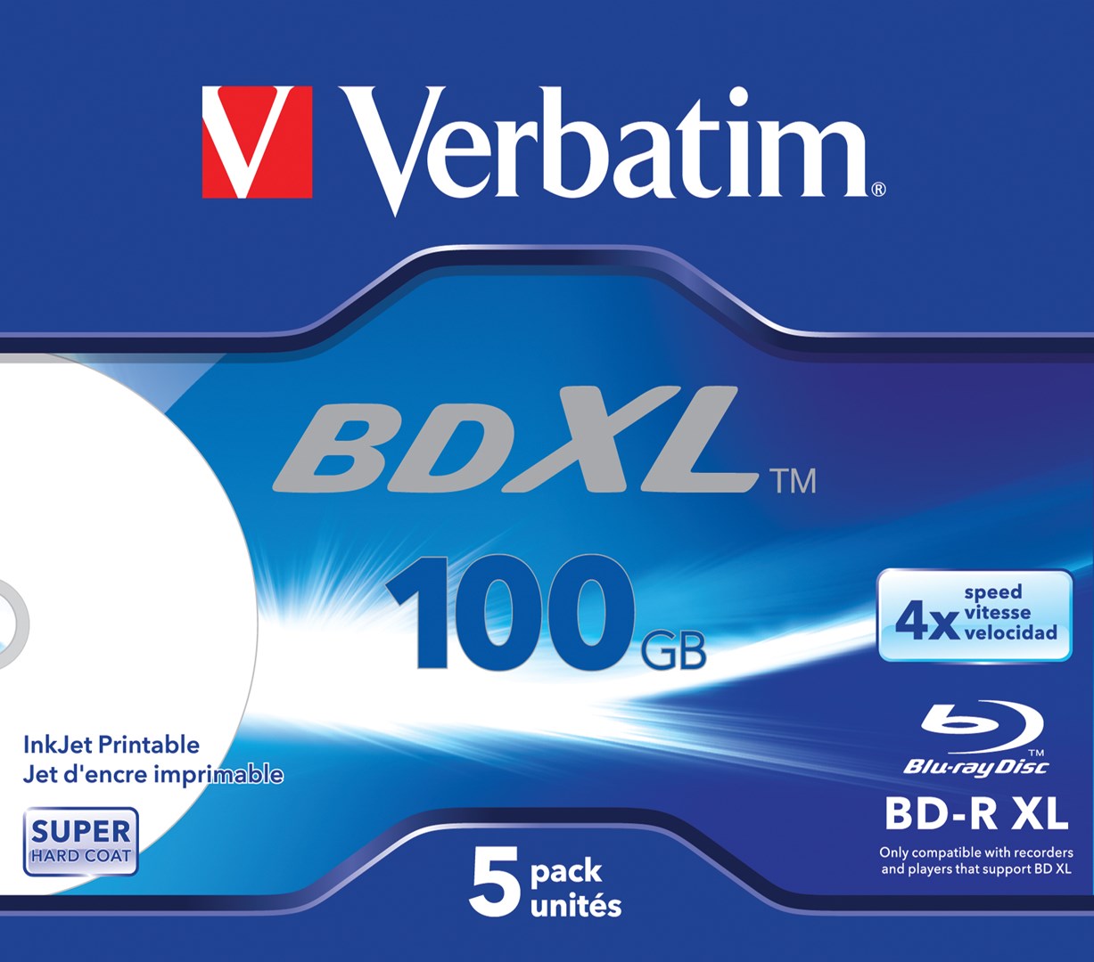 Bluray Verbatim 100GB 5 gab. BD-R
