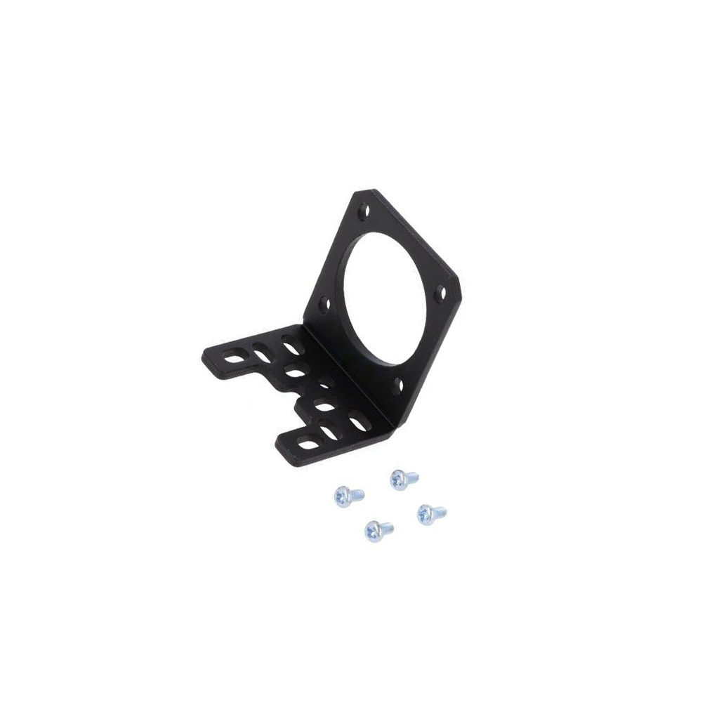 Bracket; black; bracket,mounting screws; stepper