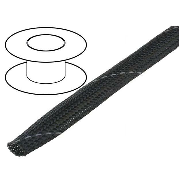 4CARMEDIA Braid; polyester; dark grey; Package: