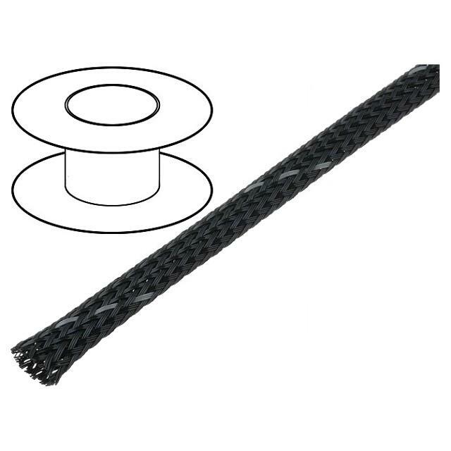 4CARMEDIA Braid; polyester; dark grey; Package: