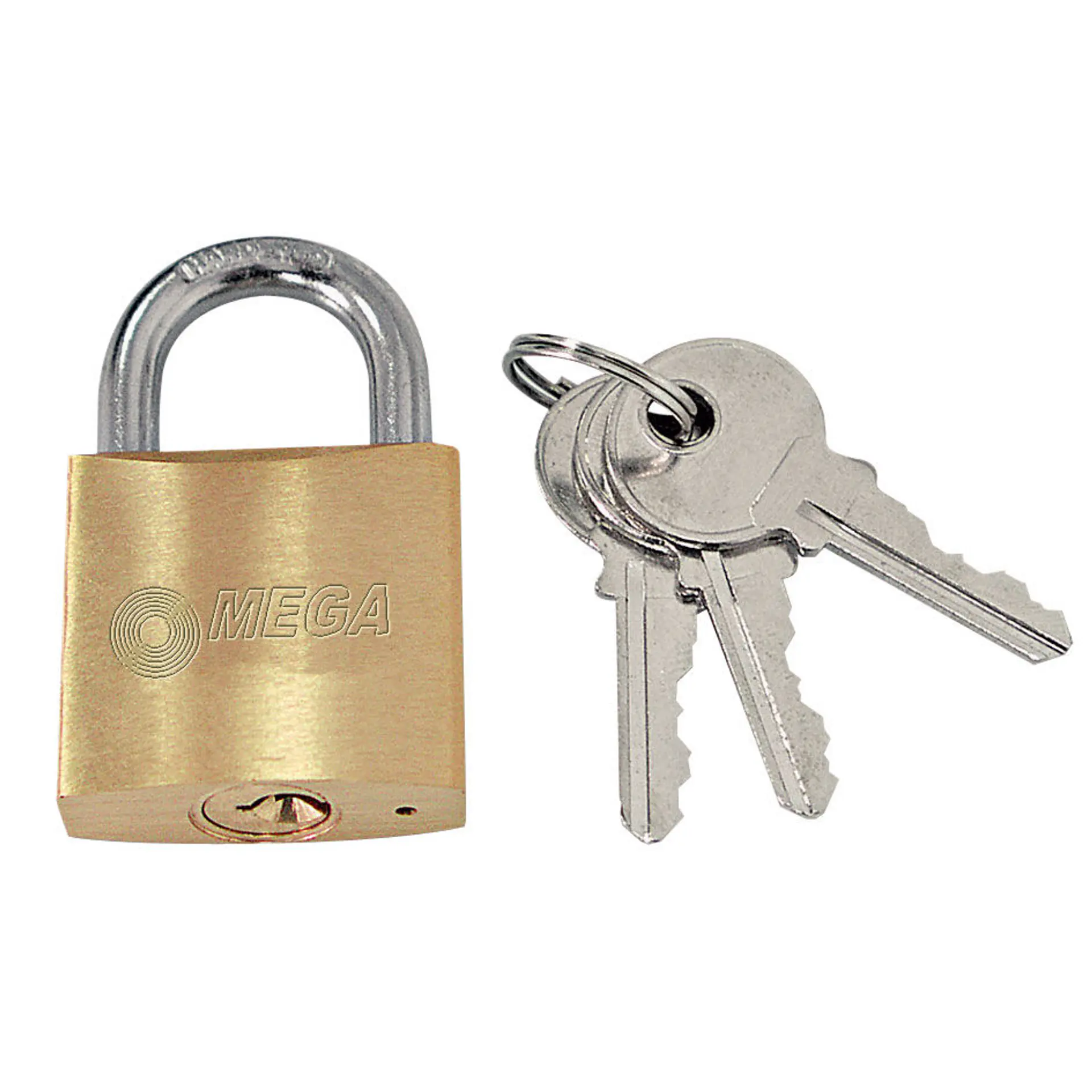 Brass Padlock 40mm Card, Mega |