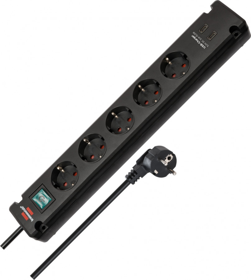 Bremounta pagarinātājs ar 2× USB-C, 5