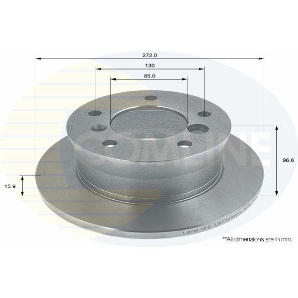 Bremžu disks COMLINE 1609, B909 MERCEDES