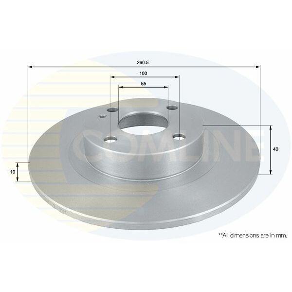 Bremžu disks COMLINE, MAZDA | 0438
