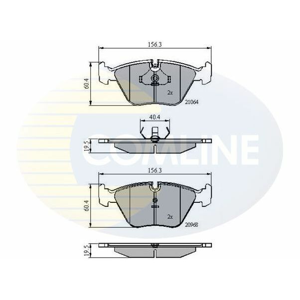 Bremžu uzliku komplekts COMLINE CBP0358, BMW