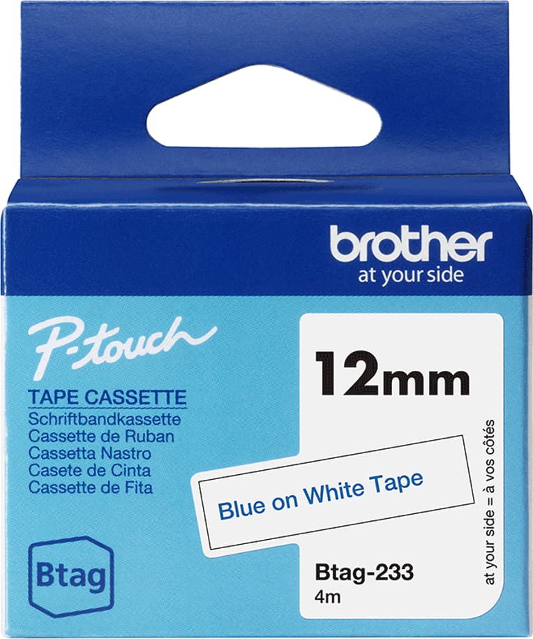 Brother BTAG-233 marķēšanas lenta Zils uz