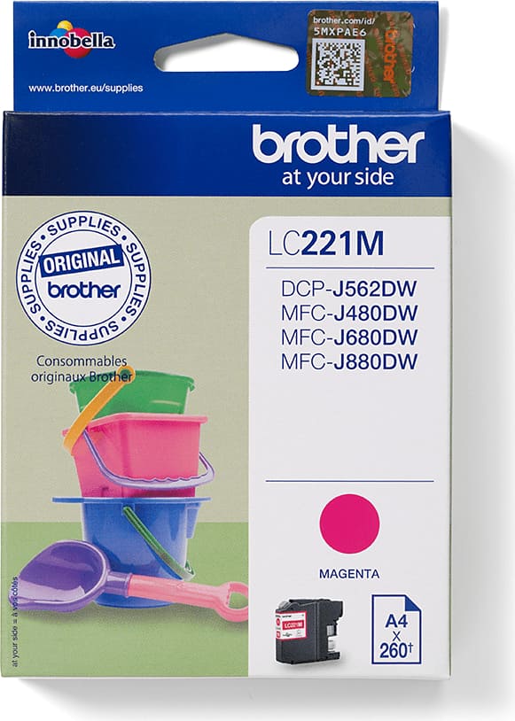 BROTHER LC-221M Sarkanās tintes kasete 260lpp