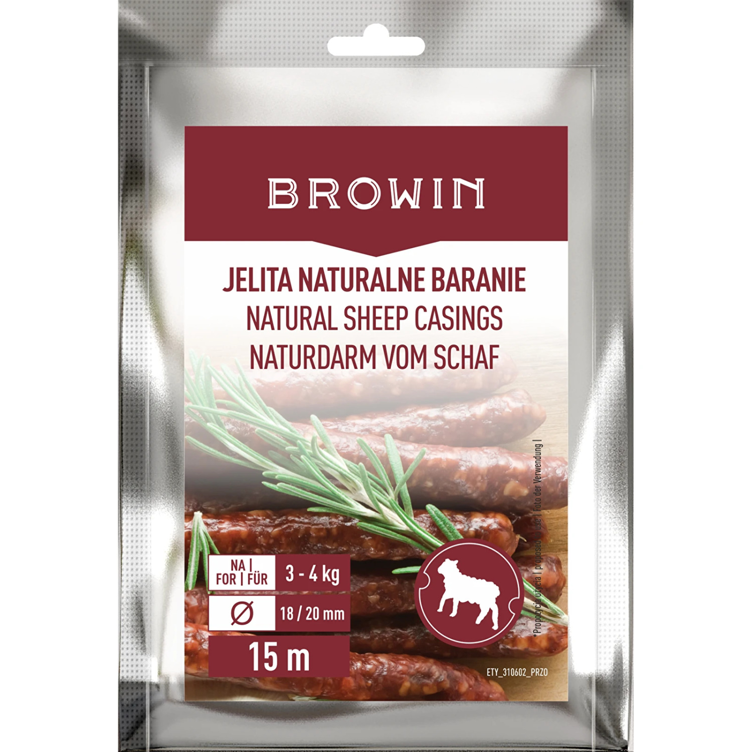Browin Dabis aitu zarnu 18/20mm, 15m