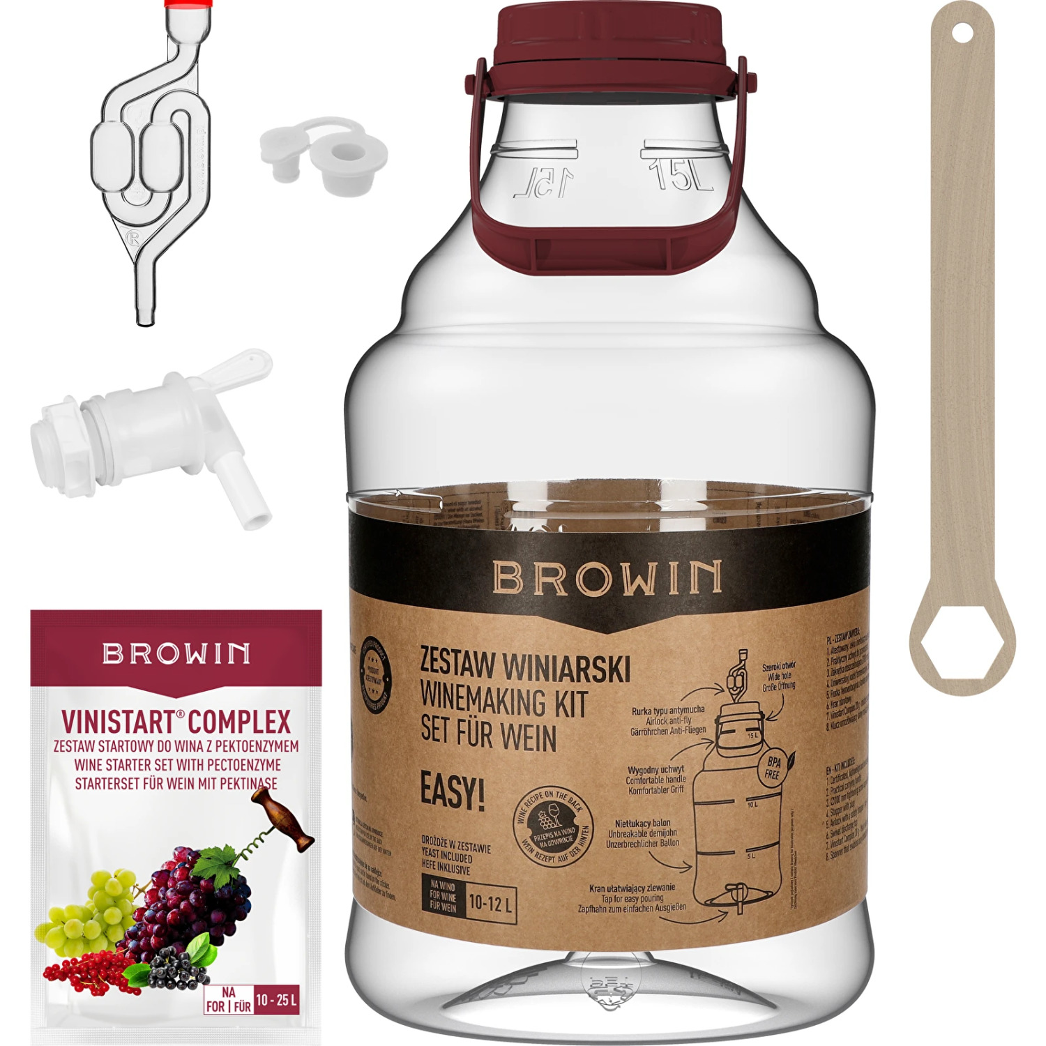 Browin Vīna pagatavošanas komplekts 400082, 15L