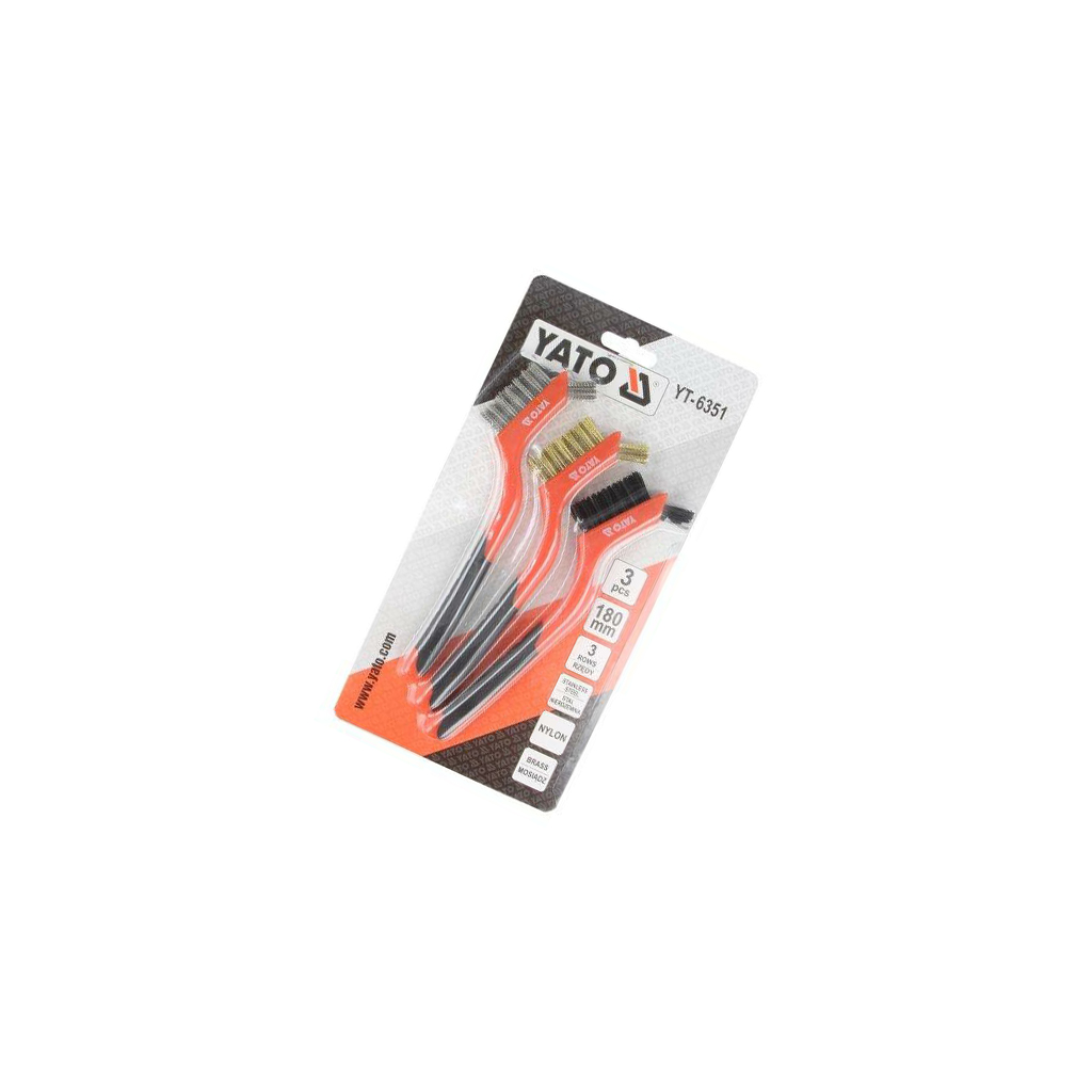 YATO Brush; wire; brass,polyamide,stainless