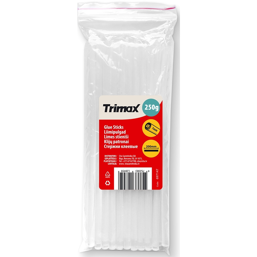 TRIMAX Brusiņi līm.pistolei D-7x200mm, 250gr