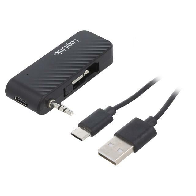 LOGILINK BT receiver; black; Jack 3
