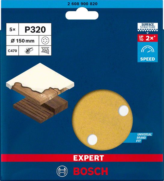 BOSCH C470 smilšpapīrs 150 mm G320