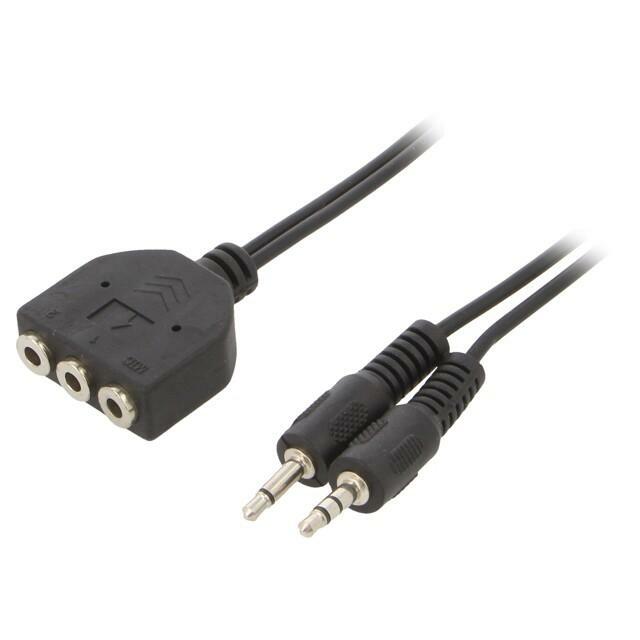 GEMBIRD Cable; 1m; black | CC-MIC-1