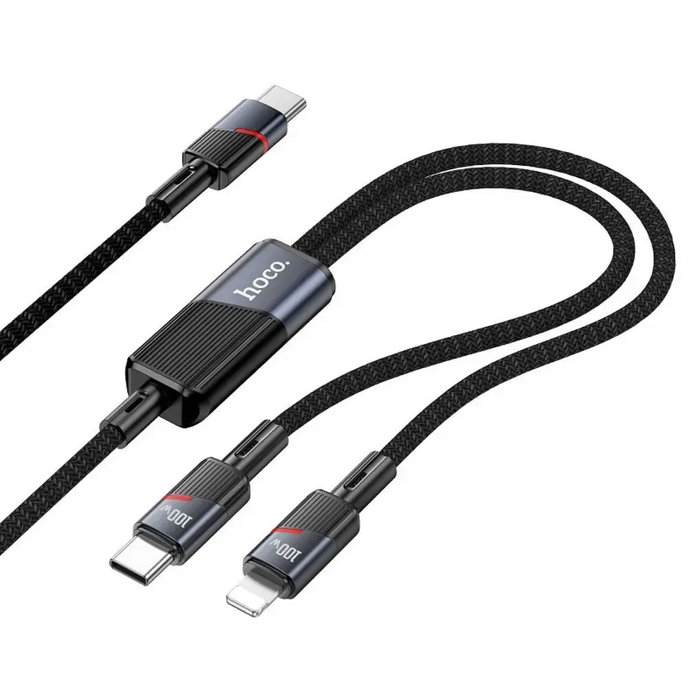 HOCO. Cable 2in1 USB C to