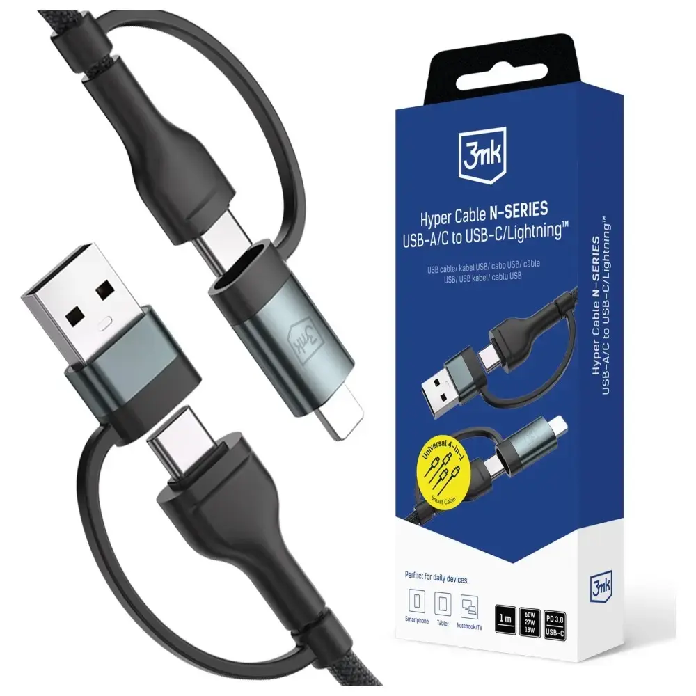Cable 3MK Hyper Cable N-SERIES USB-A/USB-C