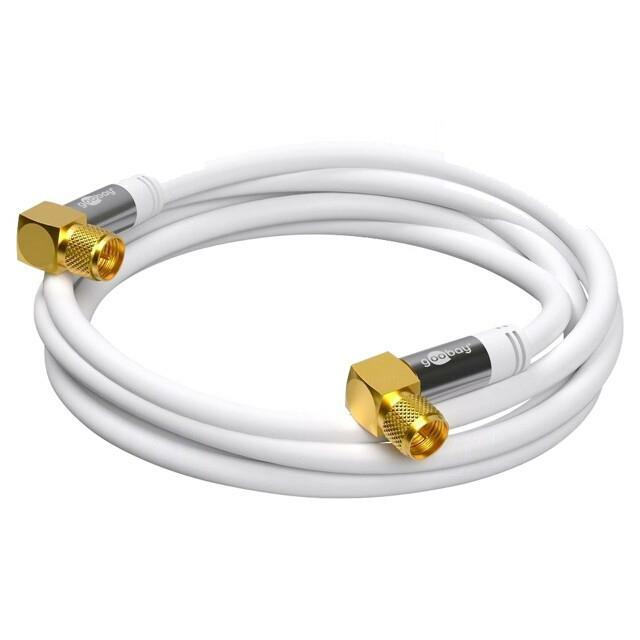 GOOBAY Cable; 5m; F plug angular