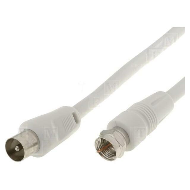 GOOBAY Cable; 5m; F plug,coaxial