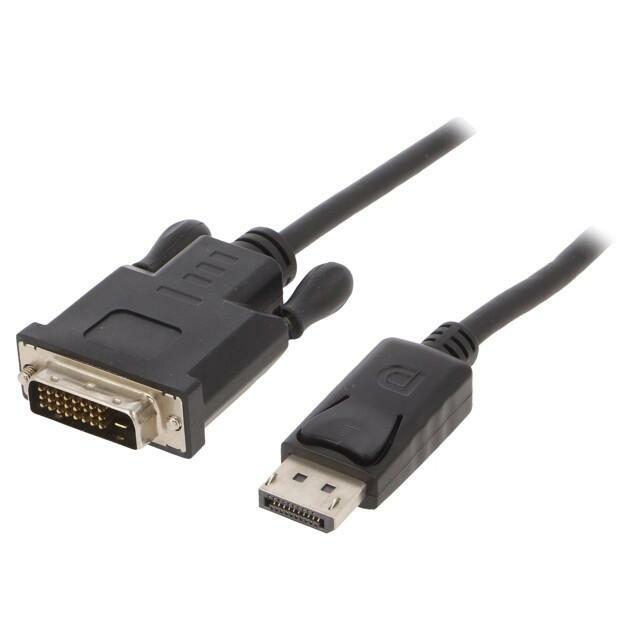 Cable; DisplayPort plug,DVI-D (24+1) plug