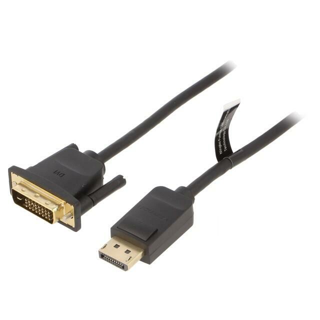 CABLE DP TO DVI 1M/BLACK HAFBF