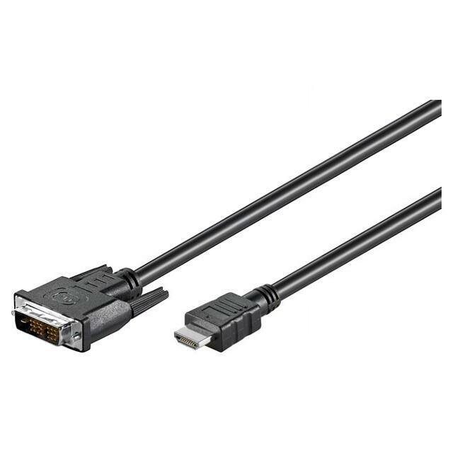 GOOBAY Cable; DVI-D (18+1) plug,HDMI