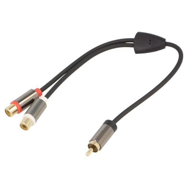 4CARMEDIA Cable; gold-plated; RCA socket x2