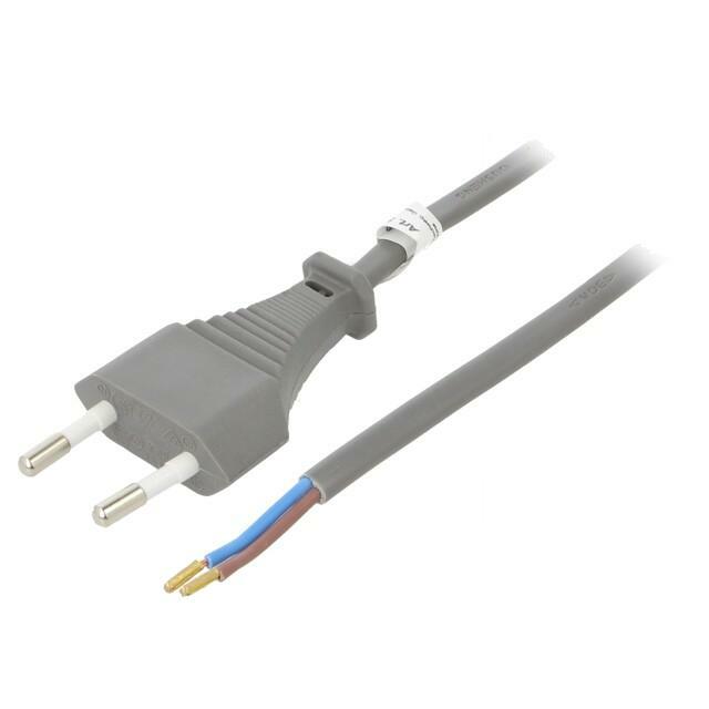 GOOBAY Cable; H03VVH2-F; 2x0.75mm2; CEE