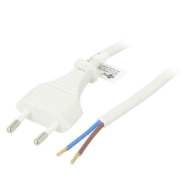 GOOBAY Cable; H03VVH2-F; 2x0.75mm2; CEE