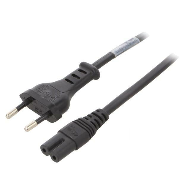 SCHURTER Cable; H03VVH2-F; 2x0.75mm2; CEE
