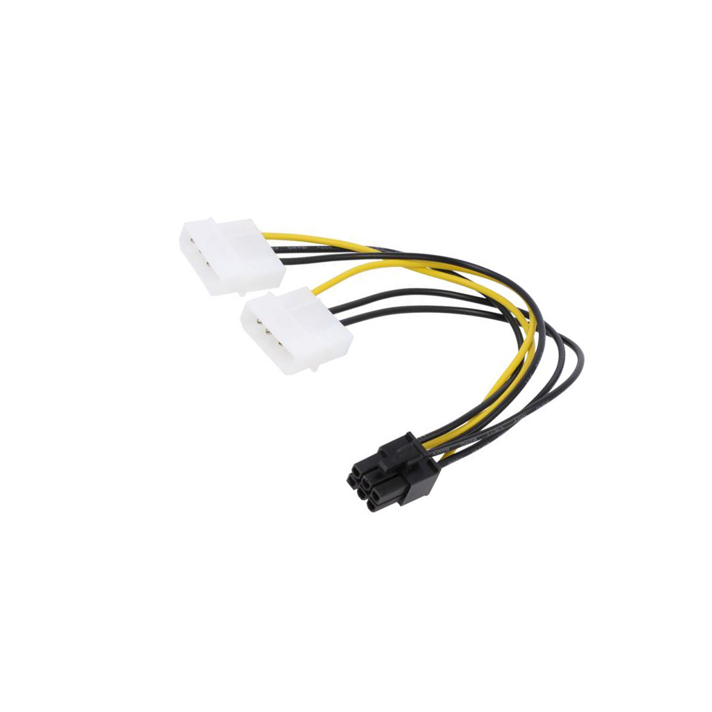 Cable: mains; Molex male x2,PCIe