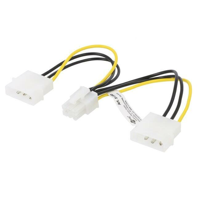 GOOBAY Cable: mains; Molex male x2