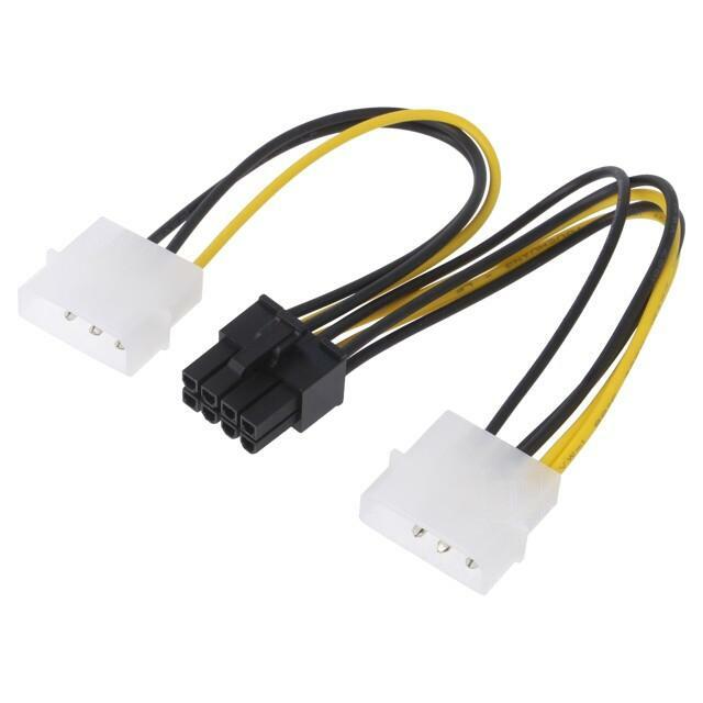 AKYGA Cable: mains; Molex male x2