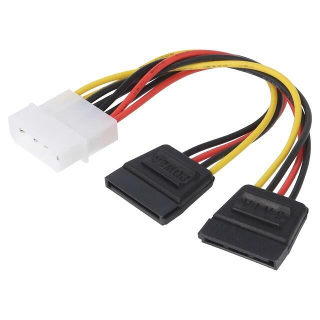 Cable: mains SATA; Molex male,SATA