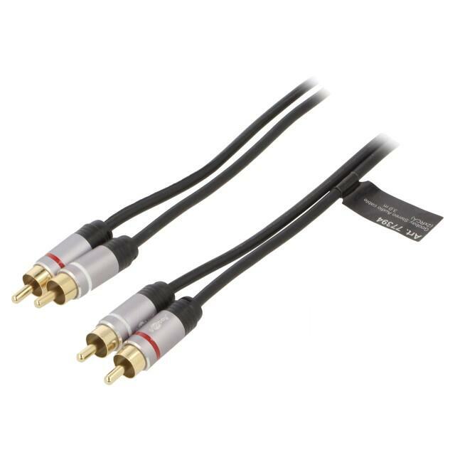 Cable; RCA plug x2,both sides