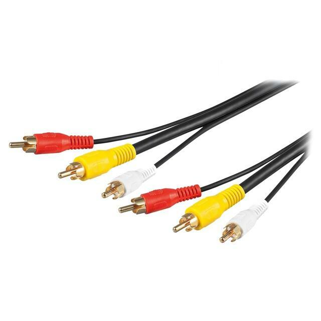 GOOBAY Cable; RCA plug x3,both