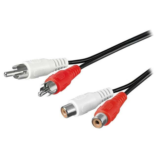 GOOBAY Cable; RCA socket x2,RCA