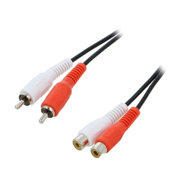 LOGILINK Cable; RCA socket x2,RCA