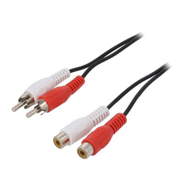 GOOBAY Cable; RCA socket x2,RCA
