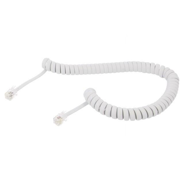GEMBIRD Cable: telephone; coiled; RJ10 plug