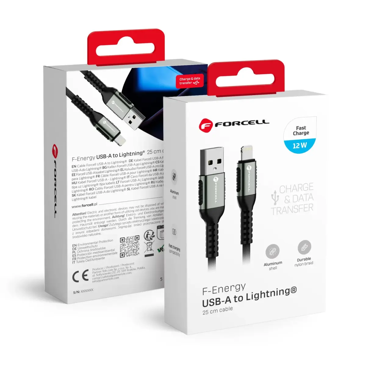 Cable USB A to Lightning Forcell