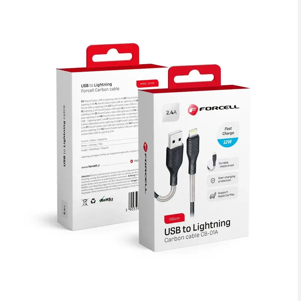 Cable USB A to Lightning Forcell