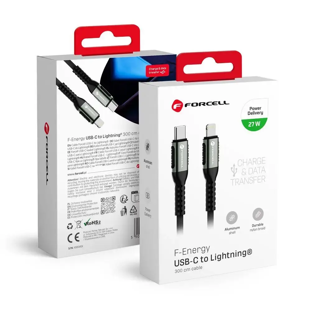 Cable USB C to Lightning Forcell